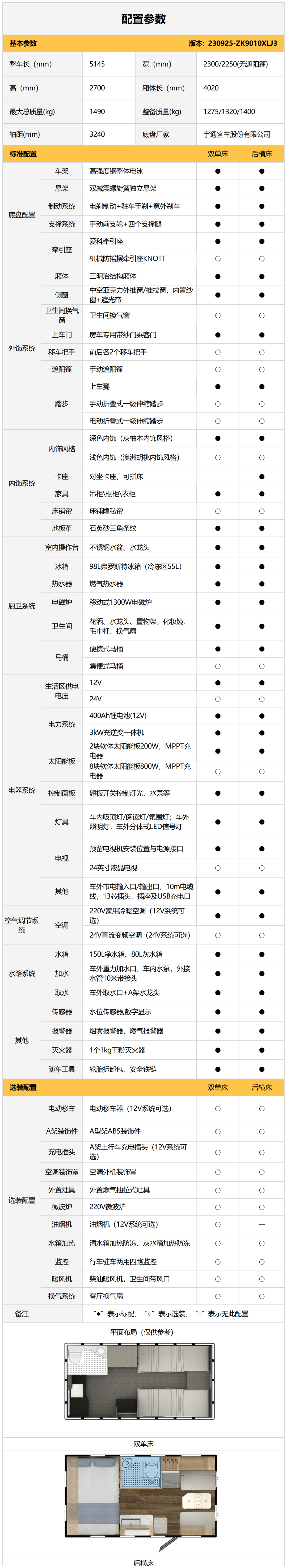 T310升級(jí)版拖掛后橫床/雙單床布局——隨心出發(fā)，自由而行